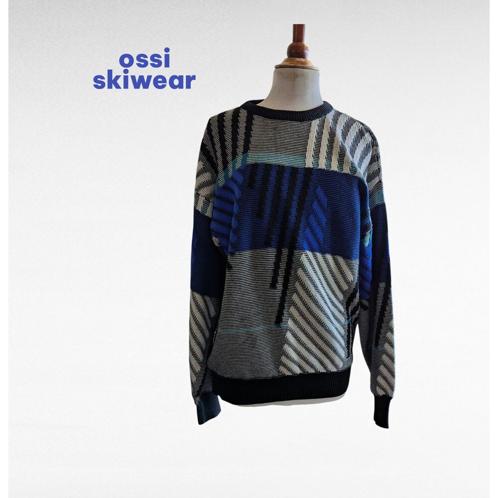 Ossi Skiwear Men's Pullover Wool Blend Sweater    Sz L